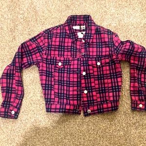 Women’s Top Shop Moto Plaid Jacket